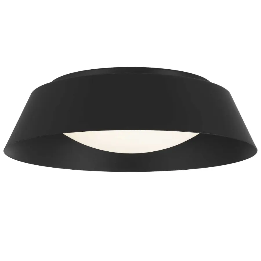 Pez 15" Flush Mount in Sand Black - Image 1