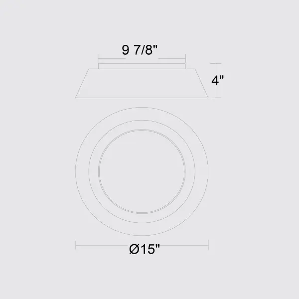 Pez 15" Flush Mount in Sand Black - Image 21