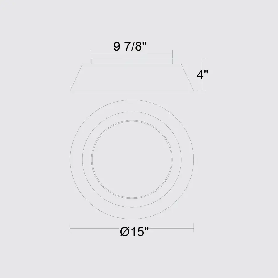 Pez 15" Flush Mount in Sand Black - Image 21