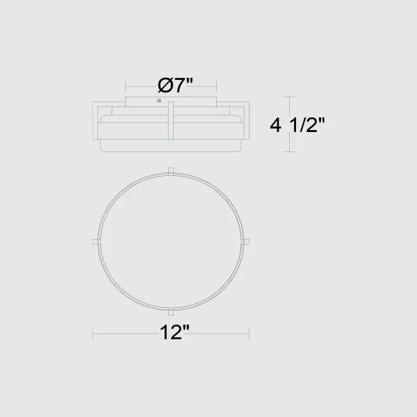 Ted 12" LED Flush Mount - Image 8