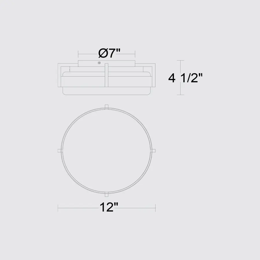 Ted 12" LED Flush Mount - Image 8