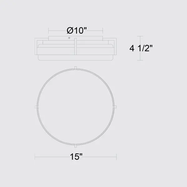 Ted 15" LED Flush Mount - Image 7