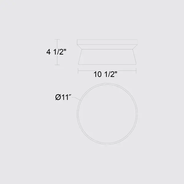 Skirt 11" Flush Mount in Sand Black - Image 7
