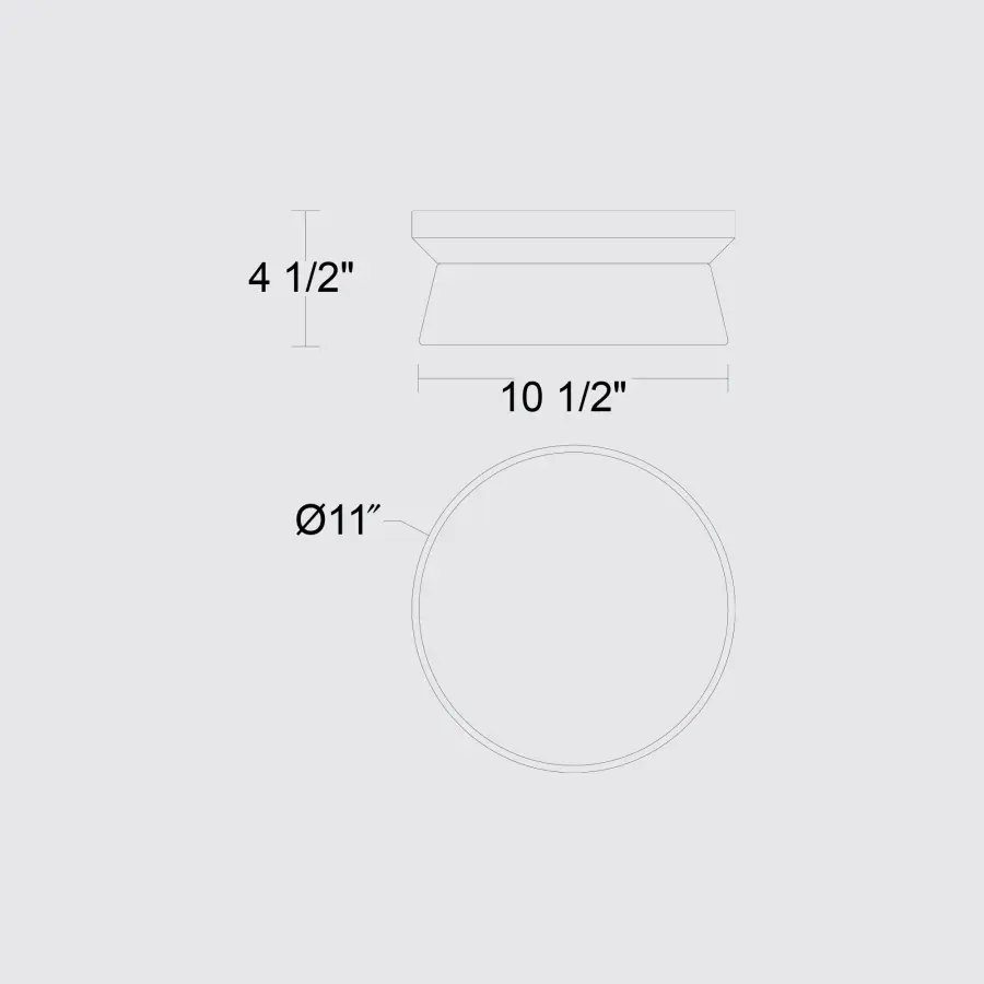 Skirt 11" Flush Mount in Sand Black - Image 7