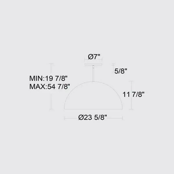 Half Round 23-5/8" LED Pendant - Image 7