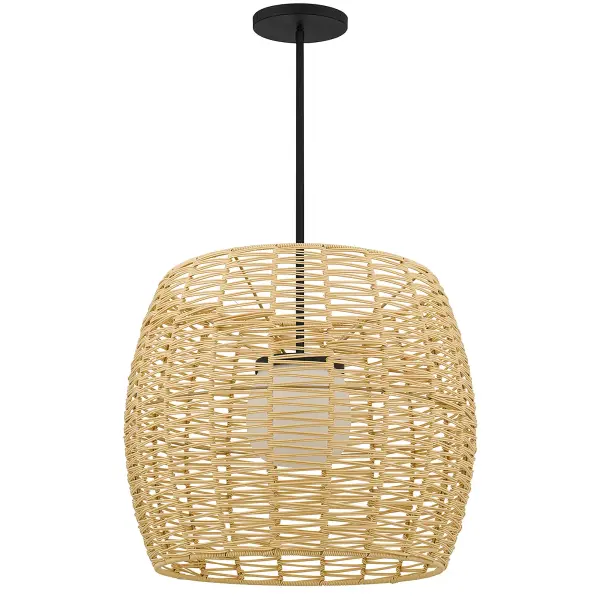 Aruba 24" Woven Rattan Pendant - Image 8