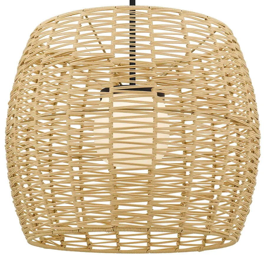 Aruba 24" Woven Rattan Pendant - Image 9