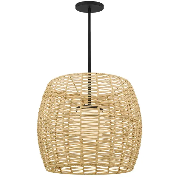 Aruba 24" Woven Rattan Pendant - Image 10