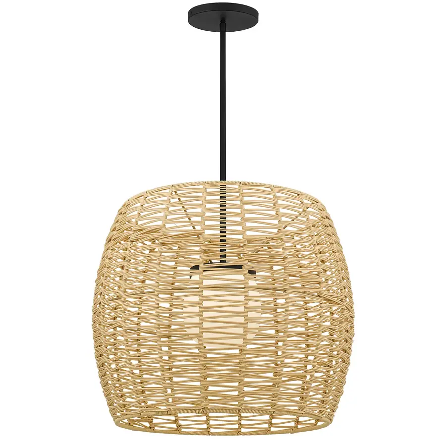 Aruba 24" Woven Rattan Pendant - Image 10