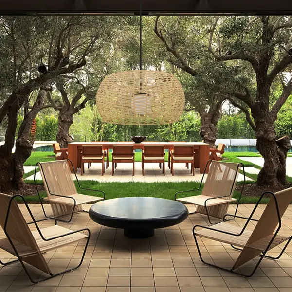 Aruba 32" Woven Rattan Pendant - Image 2