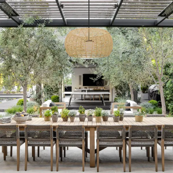Aruba 32" Woven Rattan Pendant - Image 6