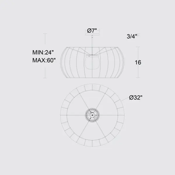 Aruba 32" Woven Rattan Pendant - Image 8