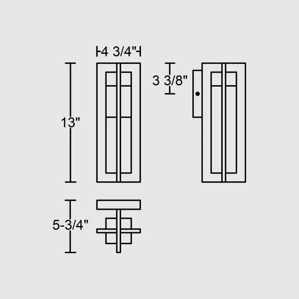 4 Bar 13" LED Outdoor Wall Sconce - Image 7