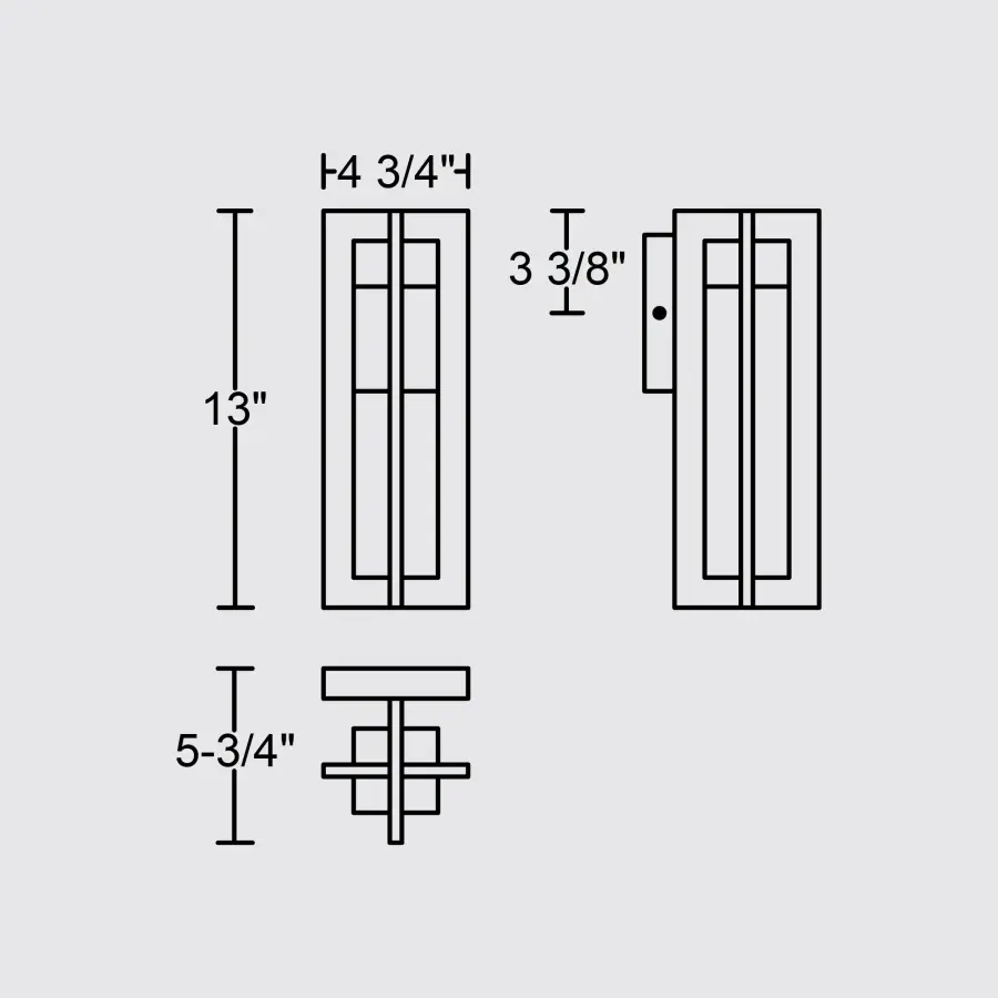 4 Bar 13" LED Outdoor Wall Sconce - Image 7