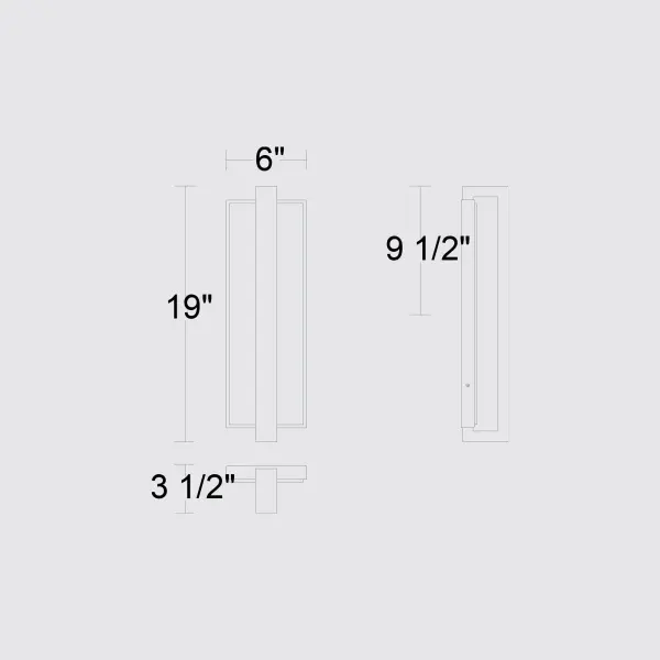 Seafoam 19" Outdoor LED Wall Sconce - Image 11