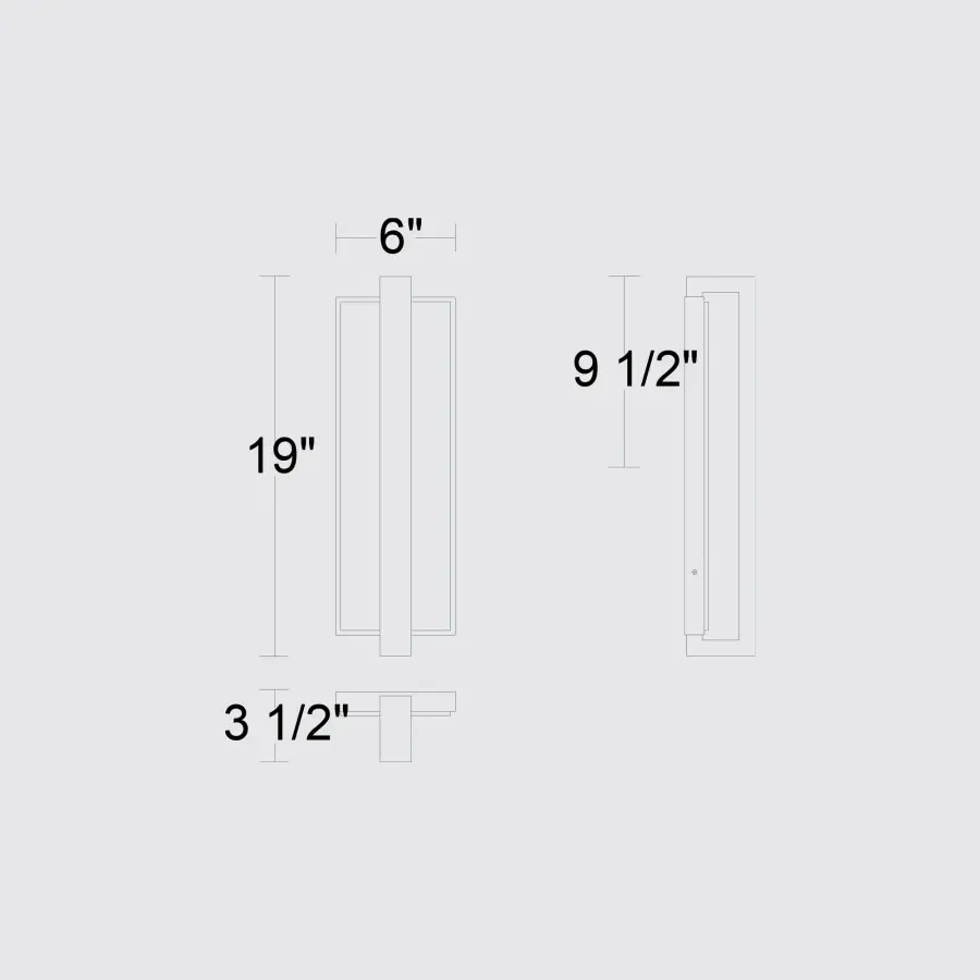 Seafoam 19" Outdoor LED Wall Sconce - Image 11