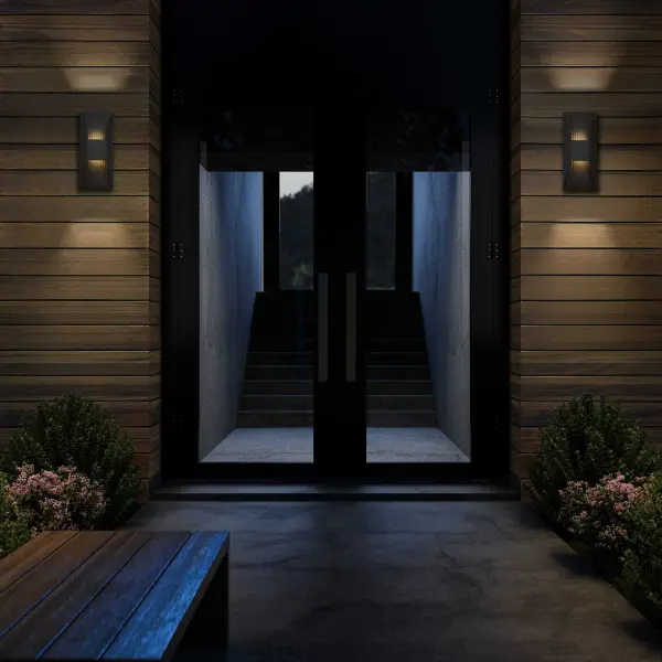 Ribbed 12" Outdoor Wall Sconce - Image 2