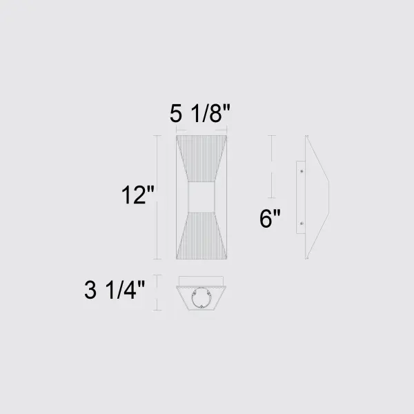 Ribbed 12" Outdoor Wall Sconce - Image 7