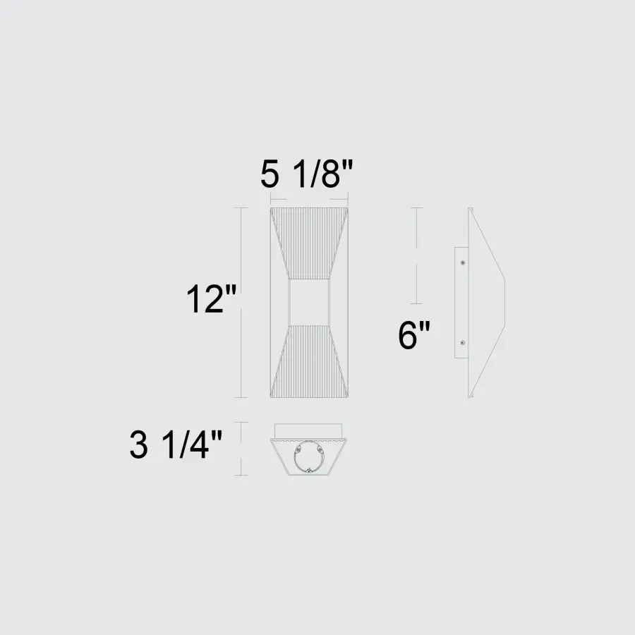 Ribbed 12" Outdoor Wall Sconce - Image 7