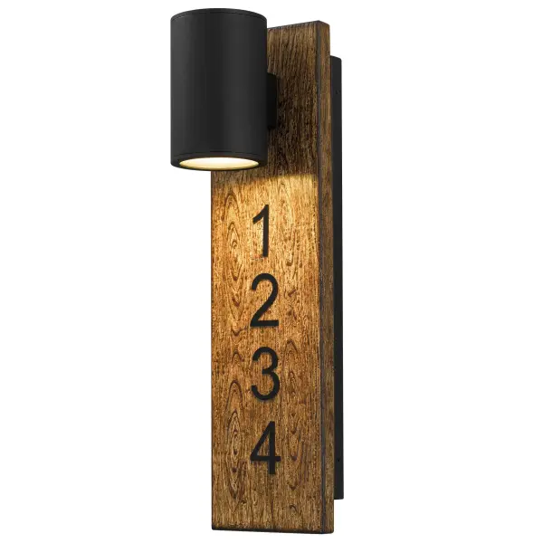 The Woodone combines minimalist aluminum construction with practical features like adjustable 3-CCT lighting and optional address numbers. Its wet-rated durability and clean lines make it ideal for modern outdoor spaces.