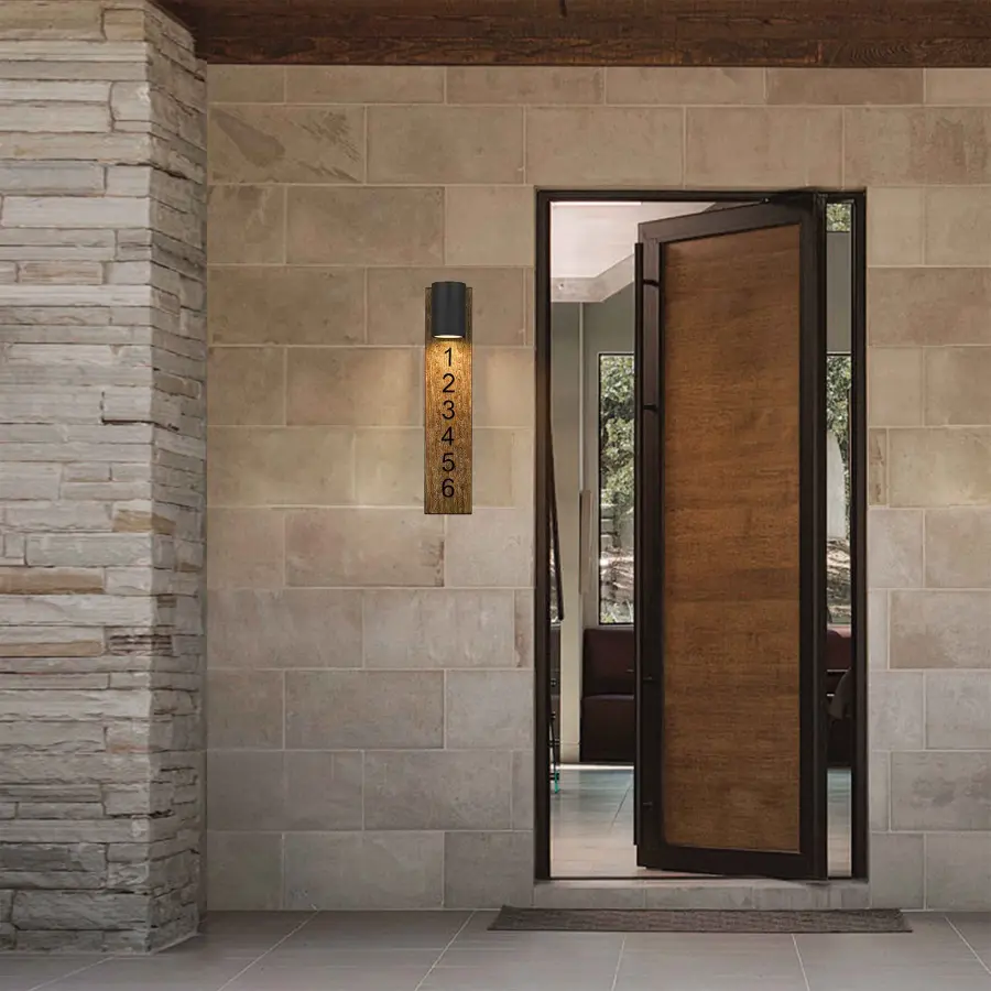 Woodone Outdoor LED Wall Sconce with Address Numbers - Image 5