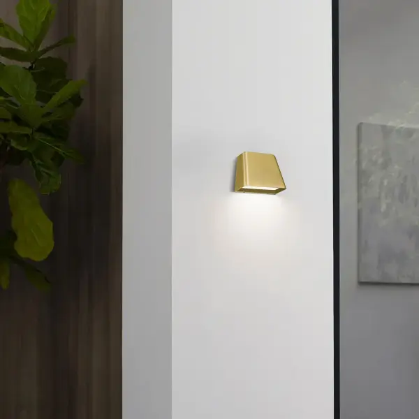 The Bull LED Wall Sconce combines graceful curved design with practical ADA compliance, making it ideal for versatile outdoor placement. Features 3-CCT dimmable control for customizable ambiance. - alternate view