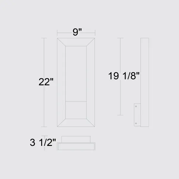 Paletto 22" Outdoor LED Wall Sconce - Image 7