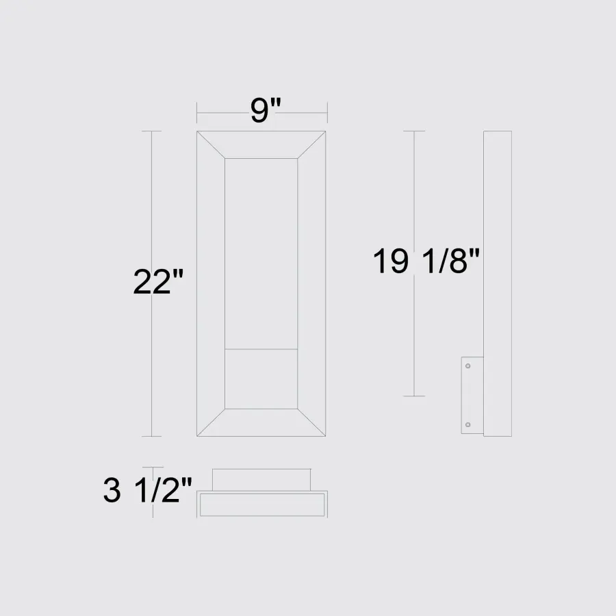 Paletto 22" Outdoor LED Wall Sconce - Image 7