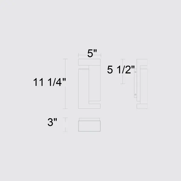 Dance 11-1/4" Outdoor LED Wall Sconce - Image 6