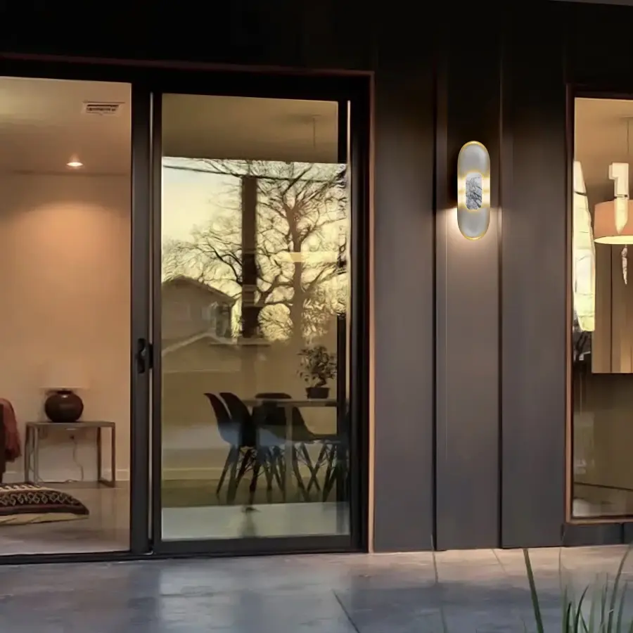 Elegant Marble & Metal Sconce with ADA Compliance - Image 5