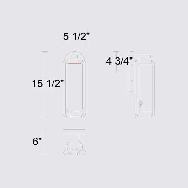 Clover 15-1/2" Outdoor Wall Sconce - Image 6