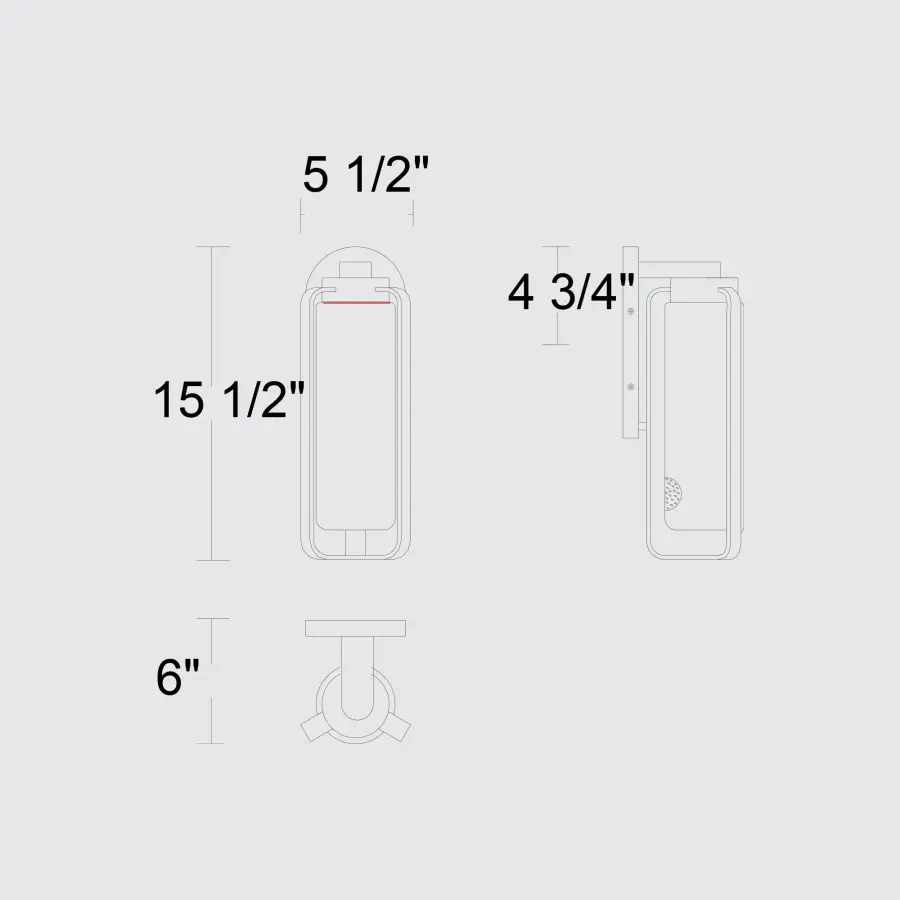 Clover 15-1/2" Outdoor Wall Sconce - Image 6