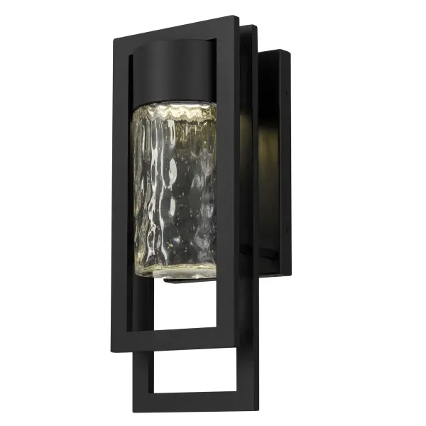 The 2 Step LED Wall Sconce combines parallel rectangular forms in a striking layered design with artisan-crafted hammered glass. Features 3-CCT adjustable color temperature and dimmable control for customizable outdoor lighting.