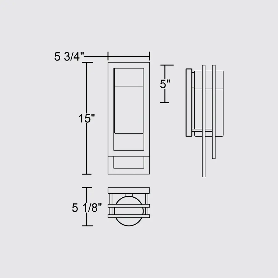 2 Step 15" Outdoor LED Wall Sconce - Image 8