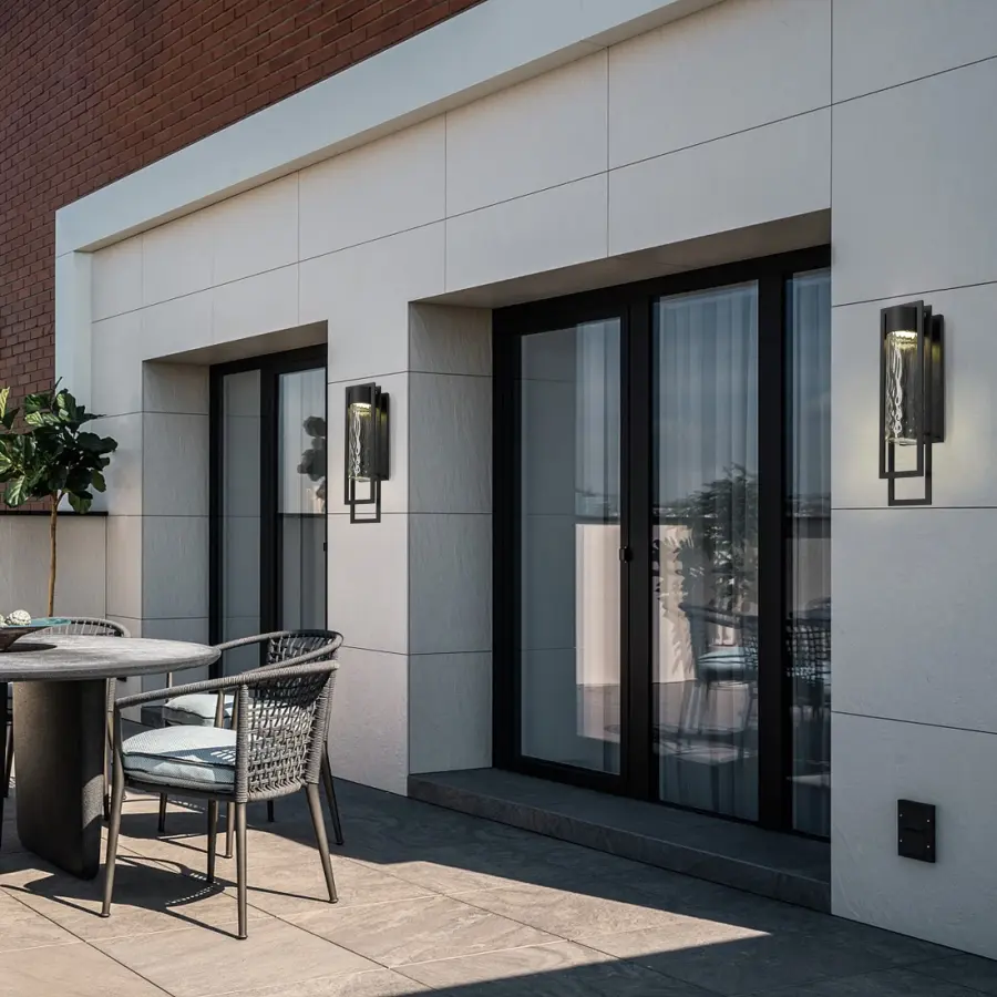 Sophisticated Layered Design with Artisan-Crafted Hammered Glass - Image 2