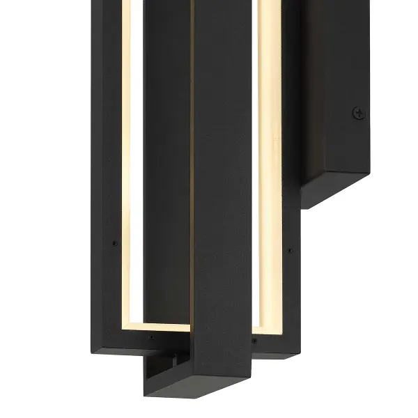 The In & Out Wall Sconce combines modern geometric precision with versatile wet-location performance. Its intersecting rectangular design creates striking visual impact while delivering reliable ambient illumination for both residential and commercial applications. - alternate view