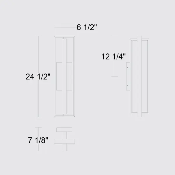 In & Out 24.5" Outdoor Wall Sconce - Image 7