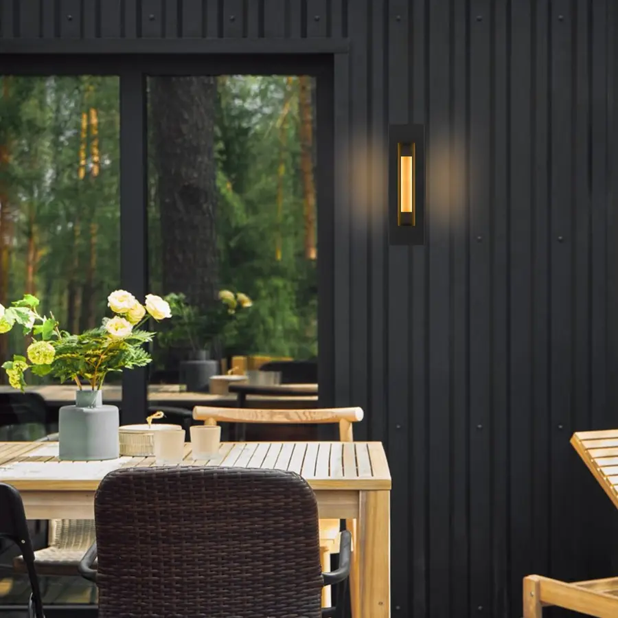 Sophisticated Layered Design with Warm Brass Accent for Indoor/Outdoor Use - Image 2