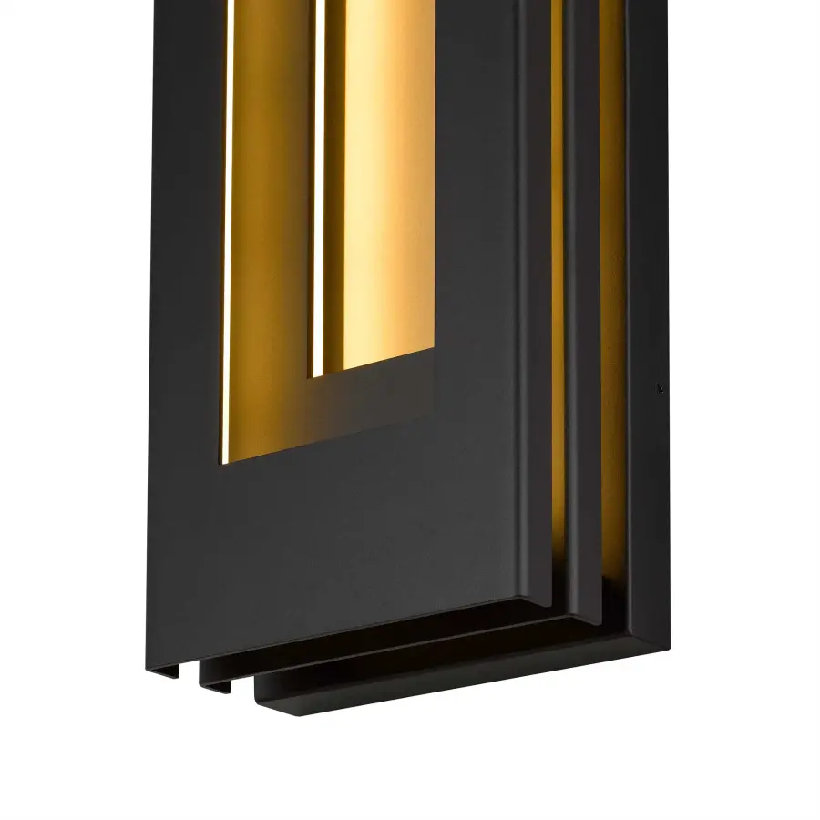 Sophisticated Outdoor Wall Sconce with Layered Light Design - Image 3