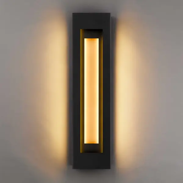 Sophisticated Outdoor Wall Sconce with Layered Light Design - Image 5
