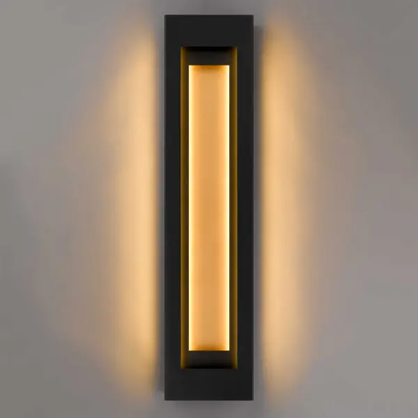 Striking Architectural Wall Sconce with Layered Light Design - Image 3
