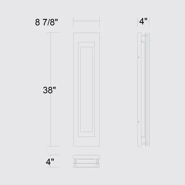 Striking Architectural Wall Sconce with Layered Light Design - Image 8