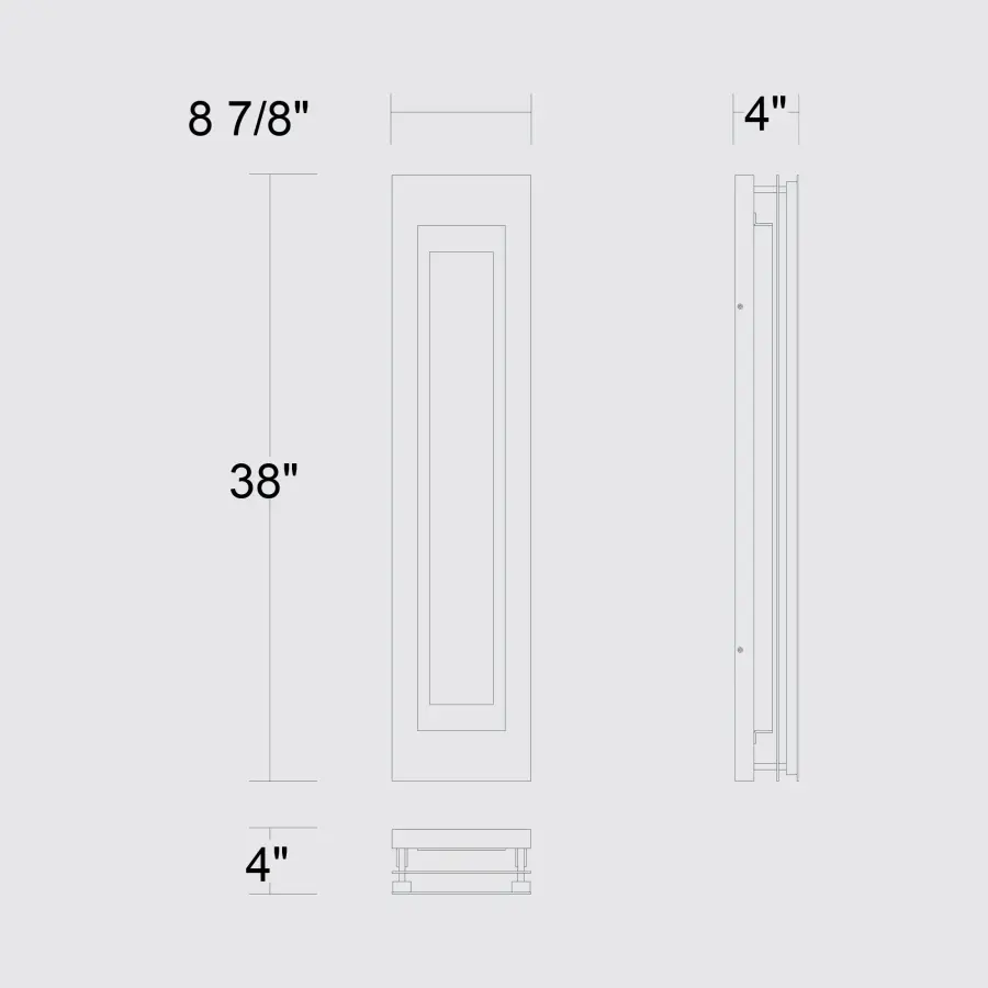 Striking Architectural Wall Sconce with Layered Light Design - Image 8