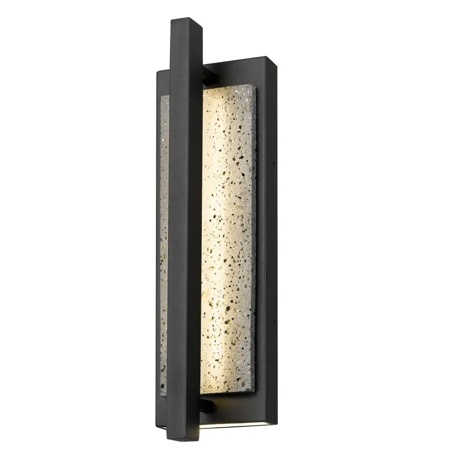Sophisticated Natural Stone & Metal Outdoor Sconce with Smart Lighting - Image 1