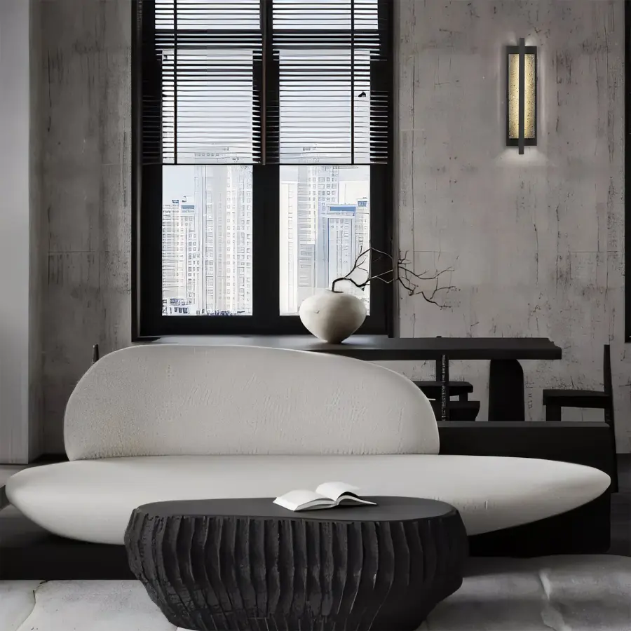 Sophisticated Natural Stone & Metal Outdoor Sconce with Smart Lighting - Image 5