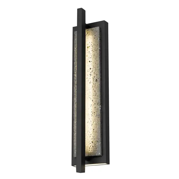 The Dakota combines stained travertine with a minimalist aluminum frame for stunning curb appeal. Features both backlighting and downlighting for layered illumination, wet-rated durability, and 3-CCT customizable settings.