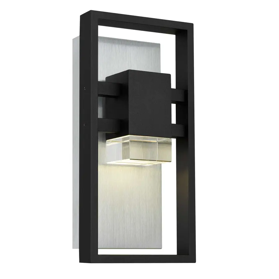 Bold Modern Sconce with Crystal Accents for Indoor & Outdoor Spaces - Image 1