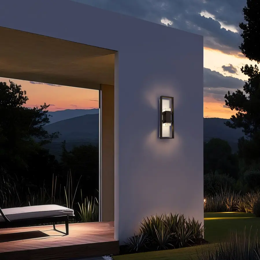 Striking Modern Outdoor Sconce with Crystal Accents and Smart Features - Image 2