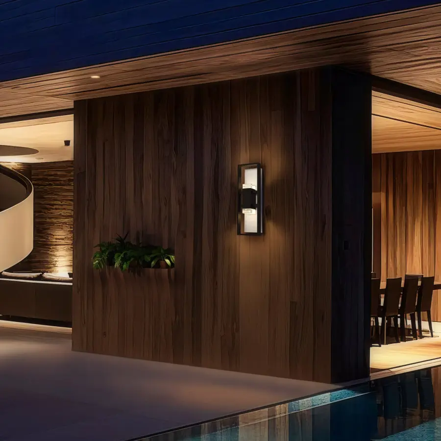 Striking Modern Outdoor Sconce with Crystal Accents and Smart Features - Image 3