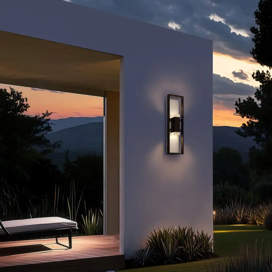 Sophisticated Outdoor Sconce with Crystal Accents and Smart Lighting - Image 2